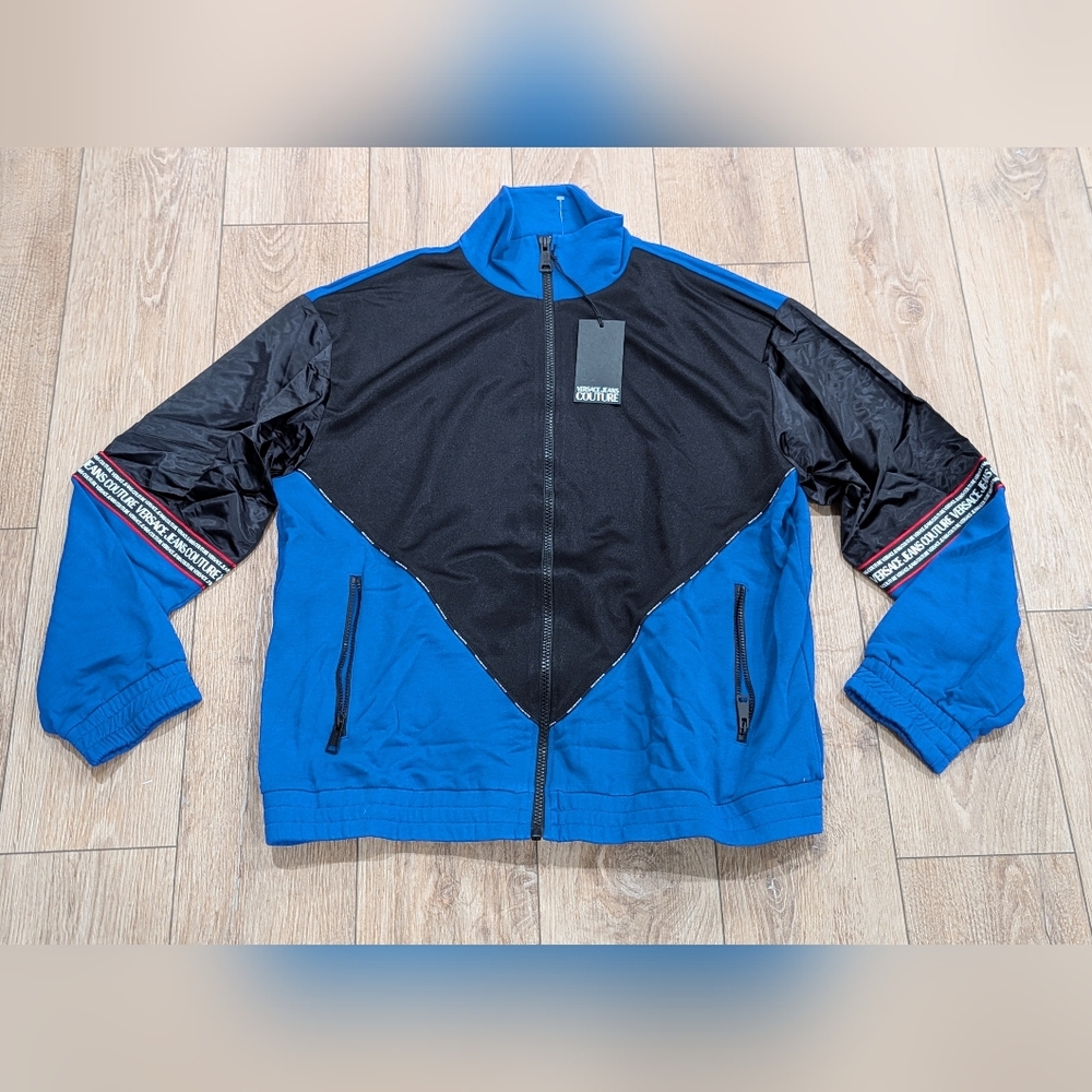 $610 Mens Versace Jeans Couture Cotton Two-Tone Track Jacket XL